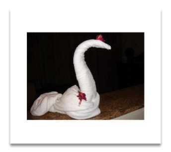 towel swan